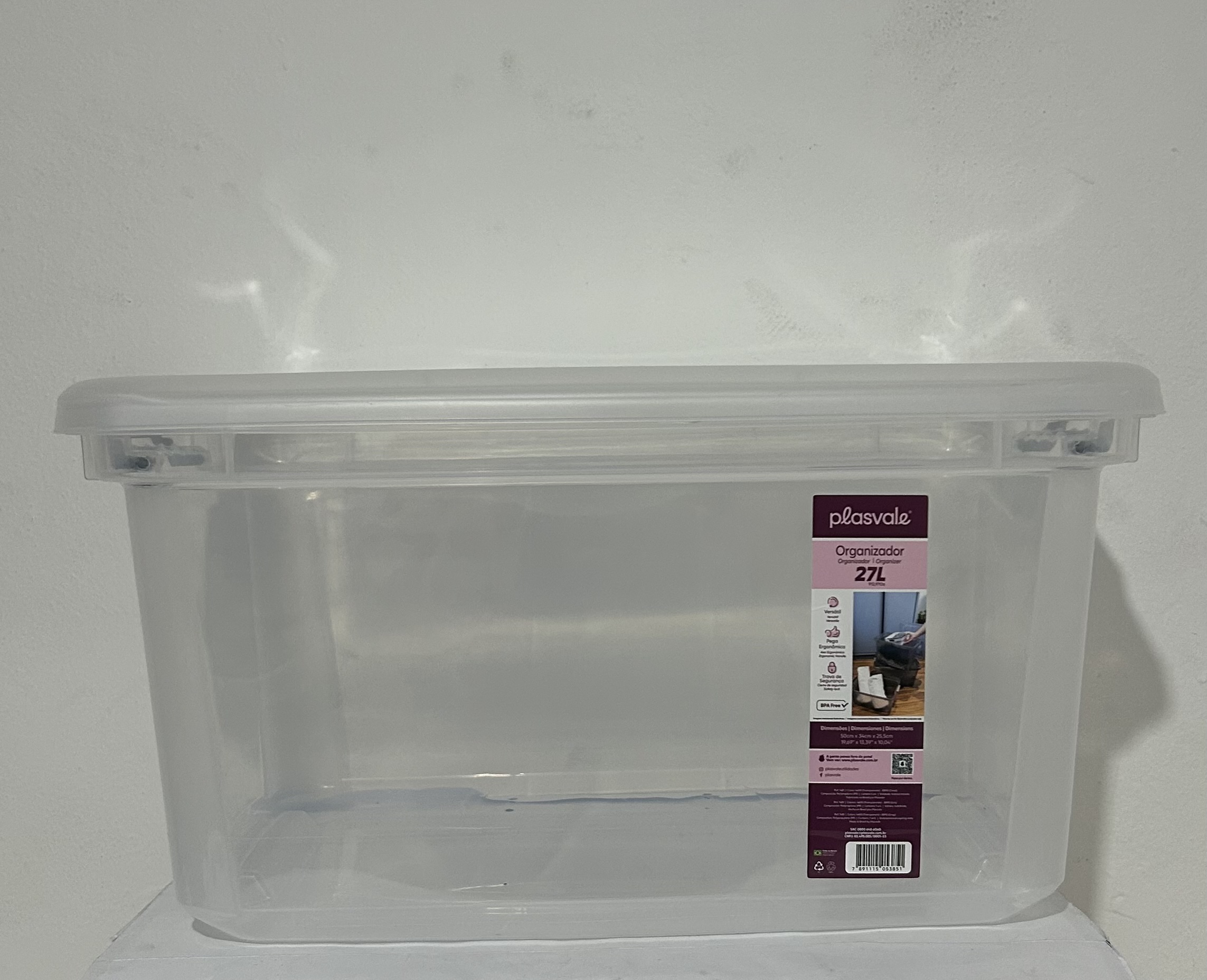 ORGANIZADOR 27L TRANSPARENTE
