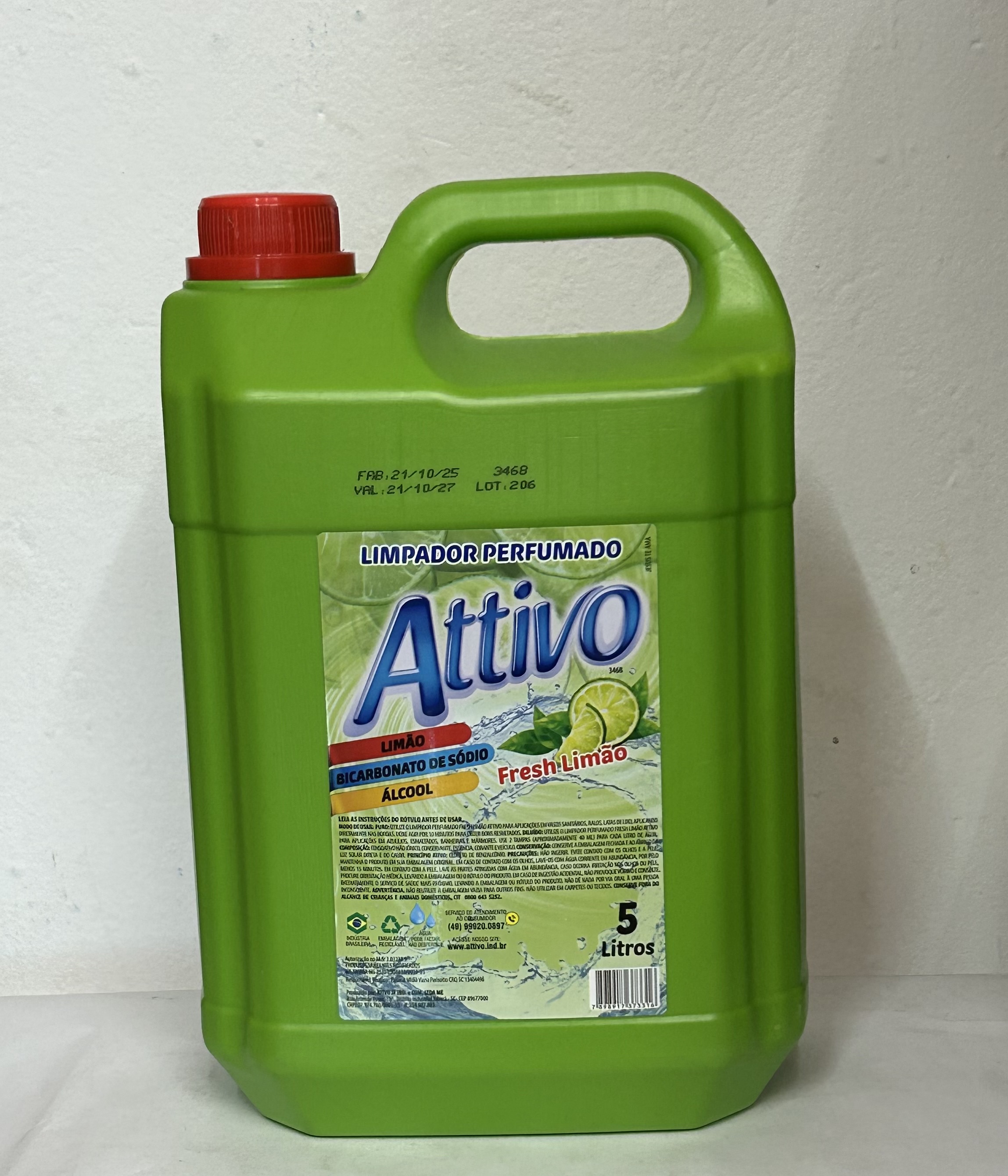 LIMPADOR PERFUMADO ATTIVO 5L