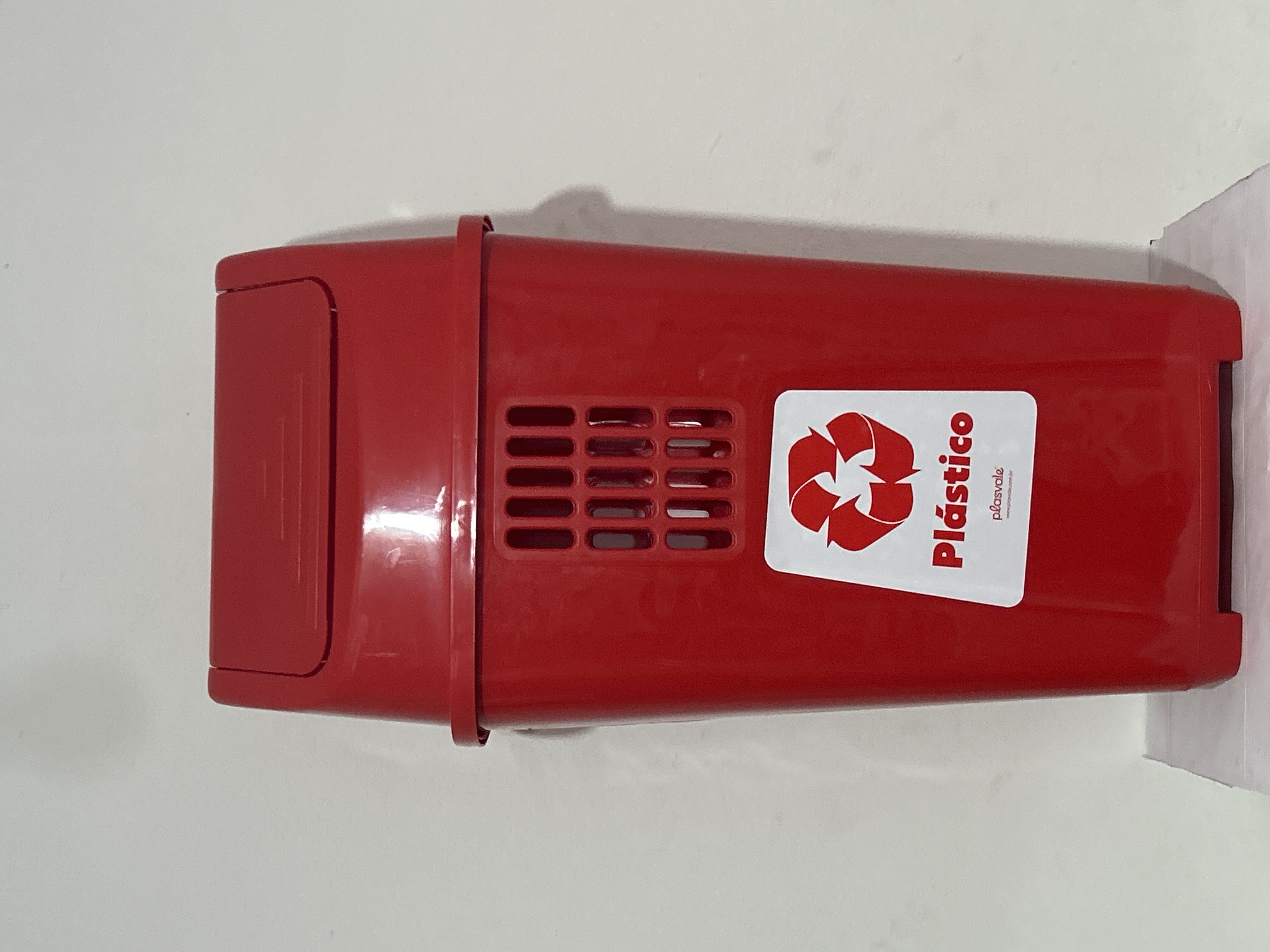 LIXEIRA PLASVALE 50LTS VERMELHO