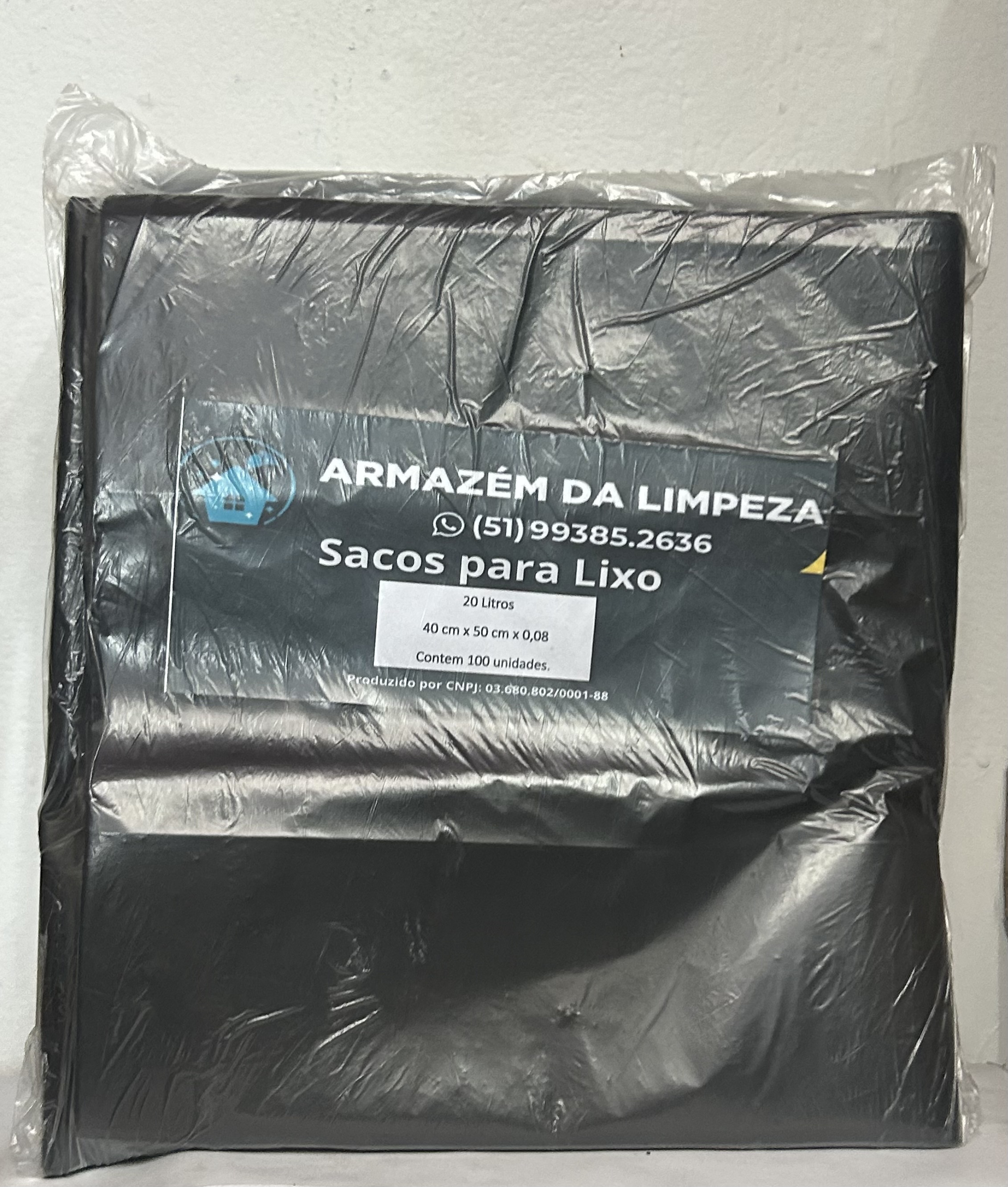 SACO DE LIXO PRETO 20L