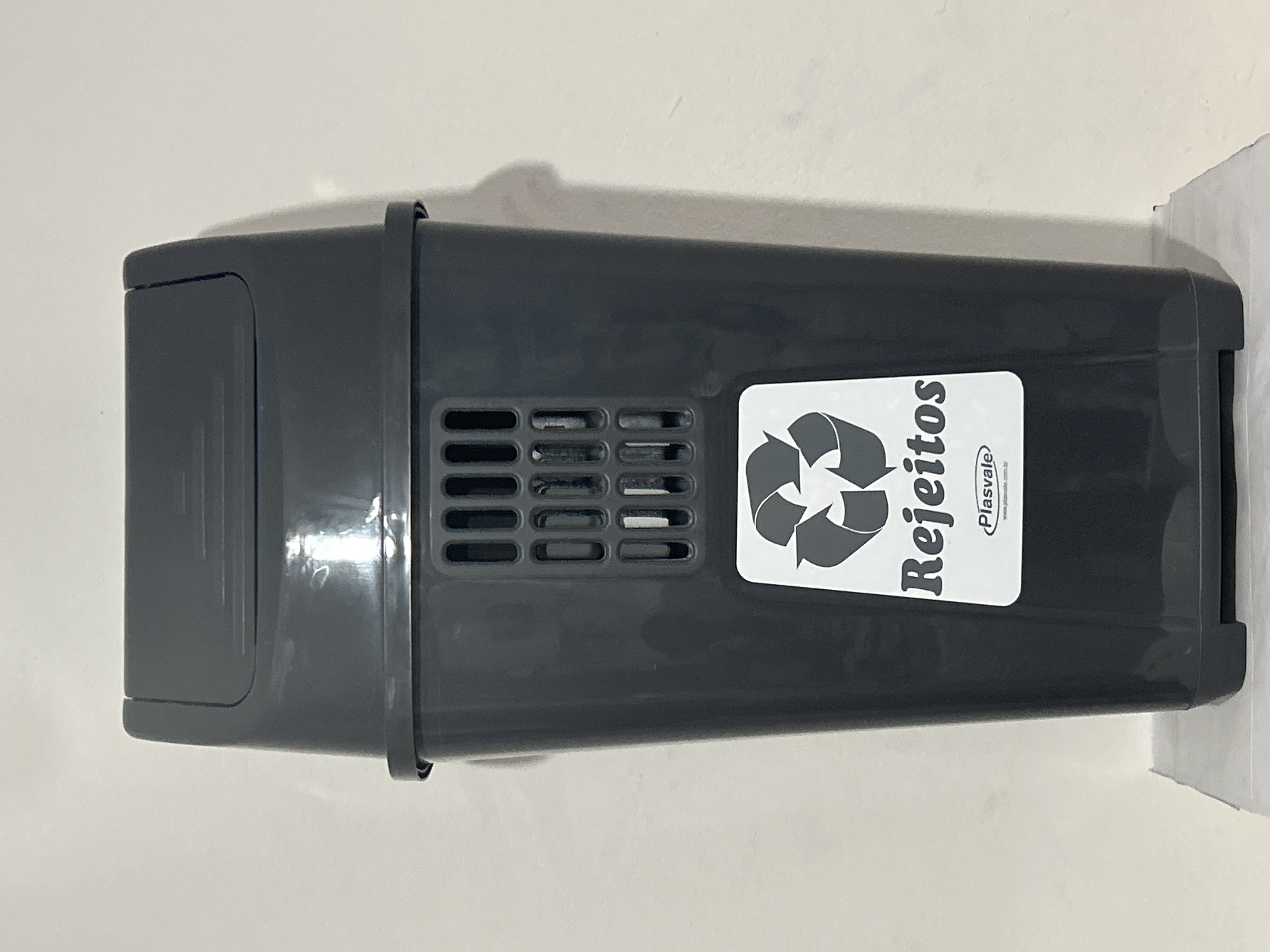 LIXEIRA PLASVALE 50LTS CINZA