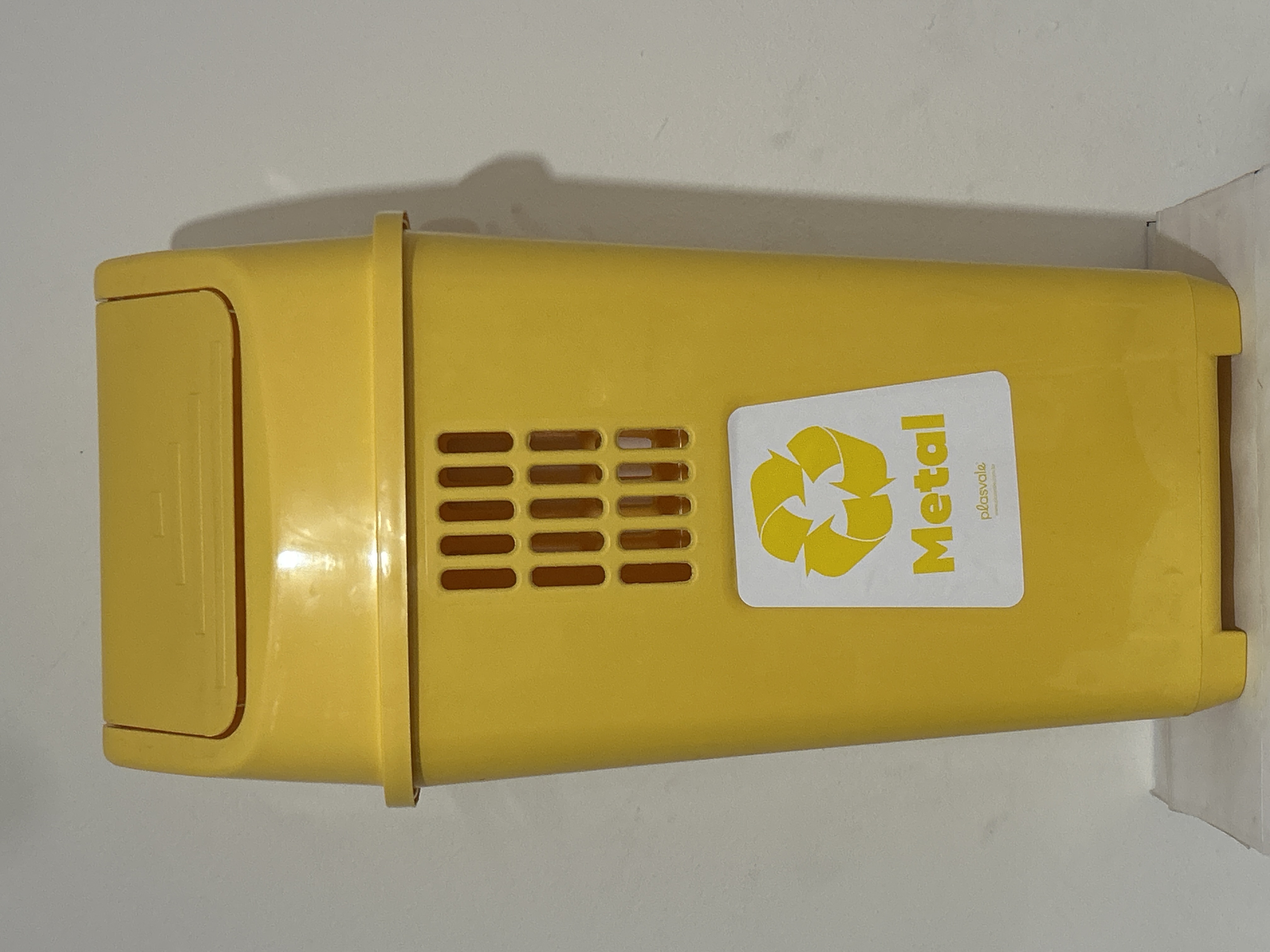 LIXEIRA PLASVALE 50LTS AMARELA
