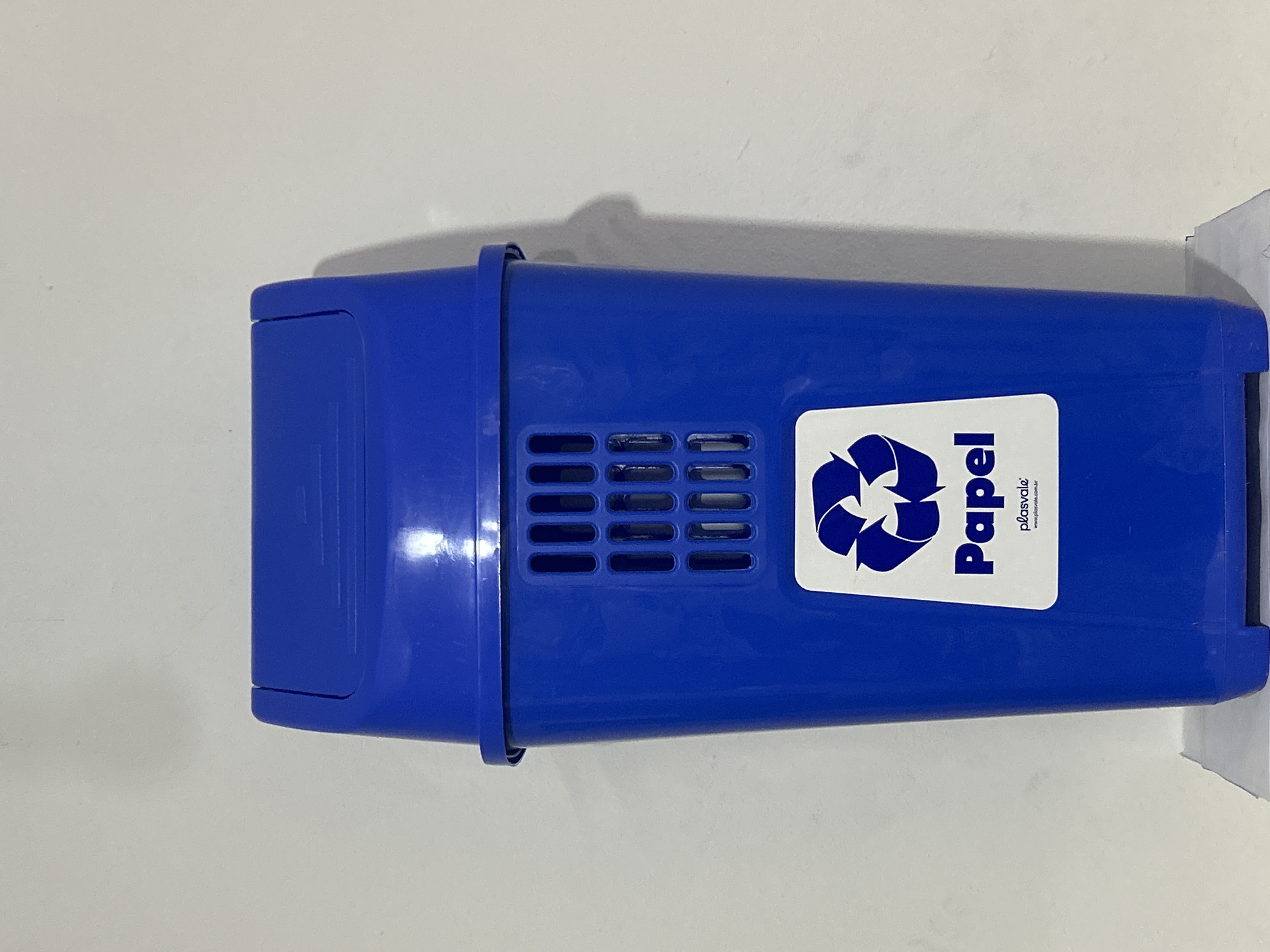 LIXEIRA PLASVALE 50LTS AZUL