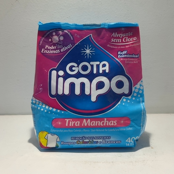 ALVEJANTE EM PÓ GOTA LIMPA TIRA MANCHAS 400g