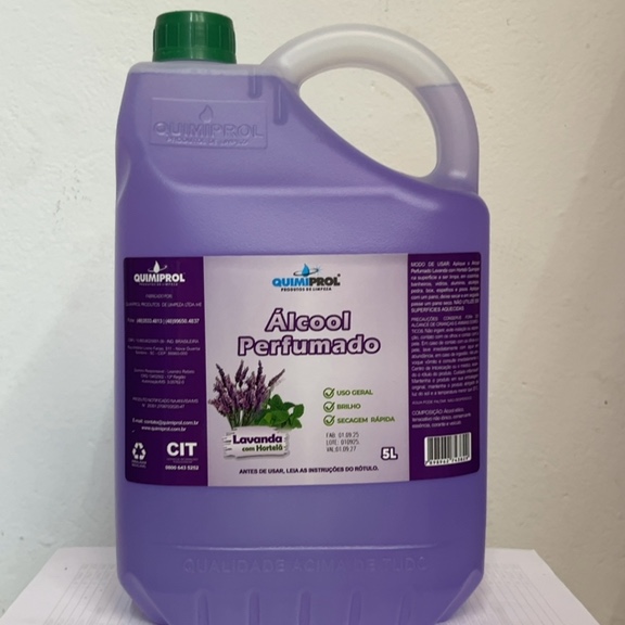 ÁLCOOL PERFUMADO LAVANDA COM HORTELÃ 5L