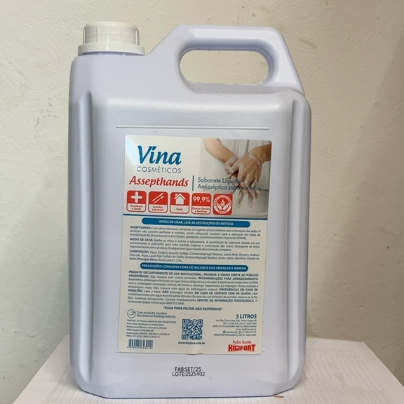 SABONETE LÍQUIDO ANTISSÉPTICO VINA COSMÉTICOS
