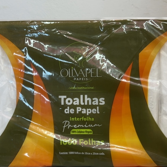 PAPEL TOALHA INTERFOLHA PREMIUM 1000 FOLHAS DE 20CM X 20CM CADA