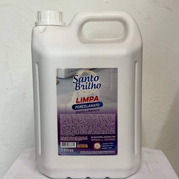 LIMPA PORCELANATO GRANITO E MÁRMORE SANTO BRILHO LAVANDA 5L