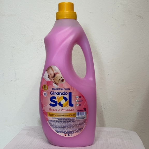 AMACIANTE DE ROUPAS ROSAS E LAVANDA GOSTOSO COMO UM CARINHO GIRA SOL 2L