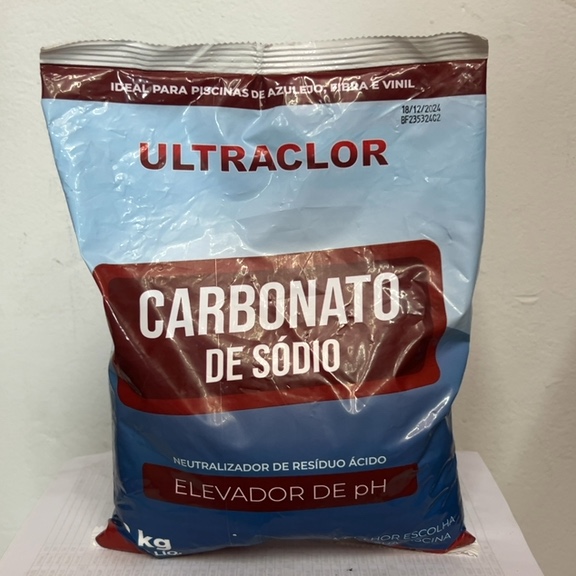 CARBONATO DE SÓDIO ELEVADOR DE PH ULTRACLOR PESO LÍQUIDO 2KG